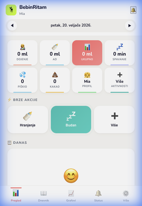 Praćenje spavanja — BebinRitam